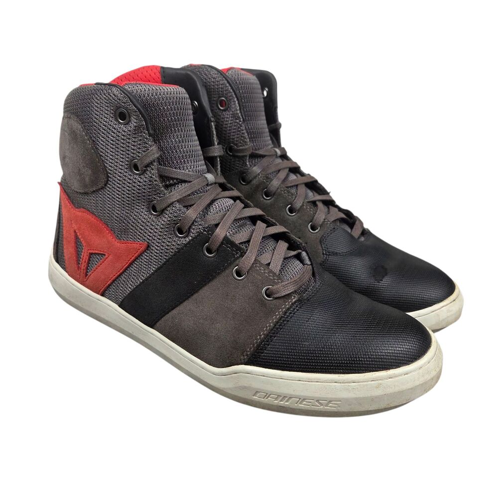 Dainese Urban York Air Lace Up Mens Size 12.5 Phantom Red Ankle Motorcycle Boots